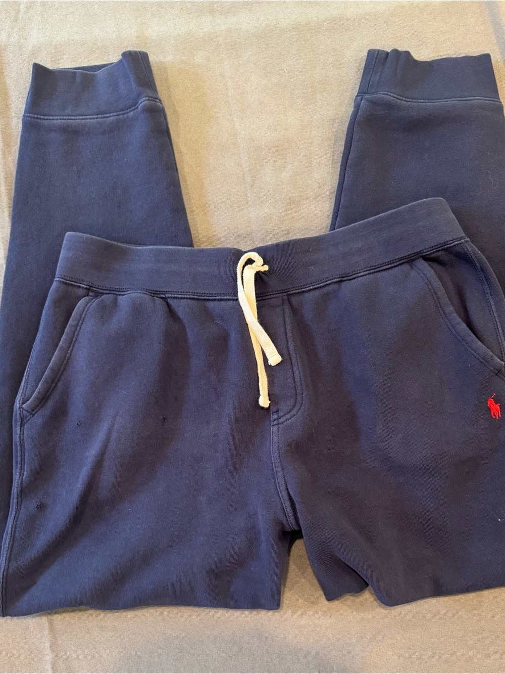 Polo by Ralph Lauren Boys Navy Sweatpants with Red Pony Embroidery School Casual - Picture 2 of 7